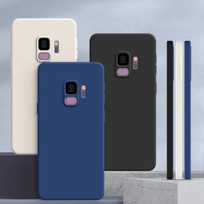 เคส Samsung S9 ,สีทึบ Samsung S9+ / S9 Plus เคสซิลิโคนป้องกันการตกสีธรรมดาเรียบง่าย YT