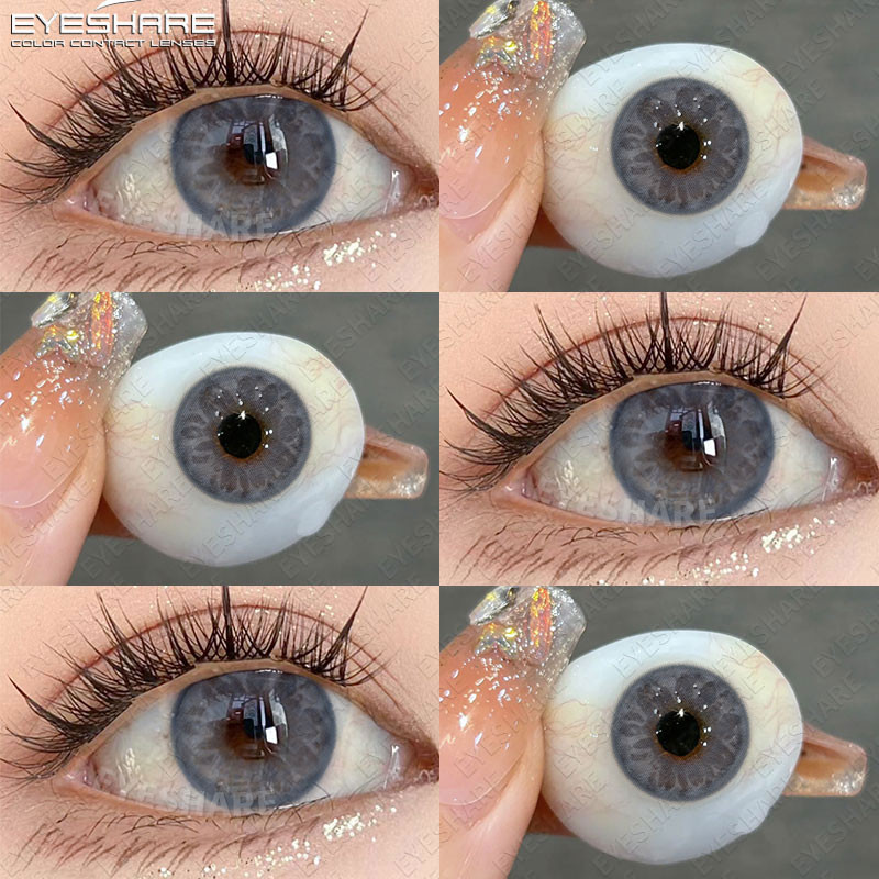 Eyeshare Gem สีฟ้า/สีฟ้าสดใส/สีน้ำตาล/สีเขียว/สีม่วง คอนแทคเลนส์ 0.0 เลนส์ค่าสายตาสั้น 14.0 มม.มินิค