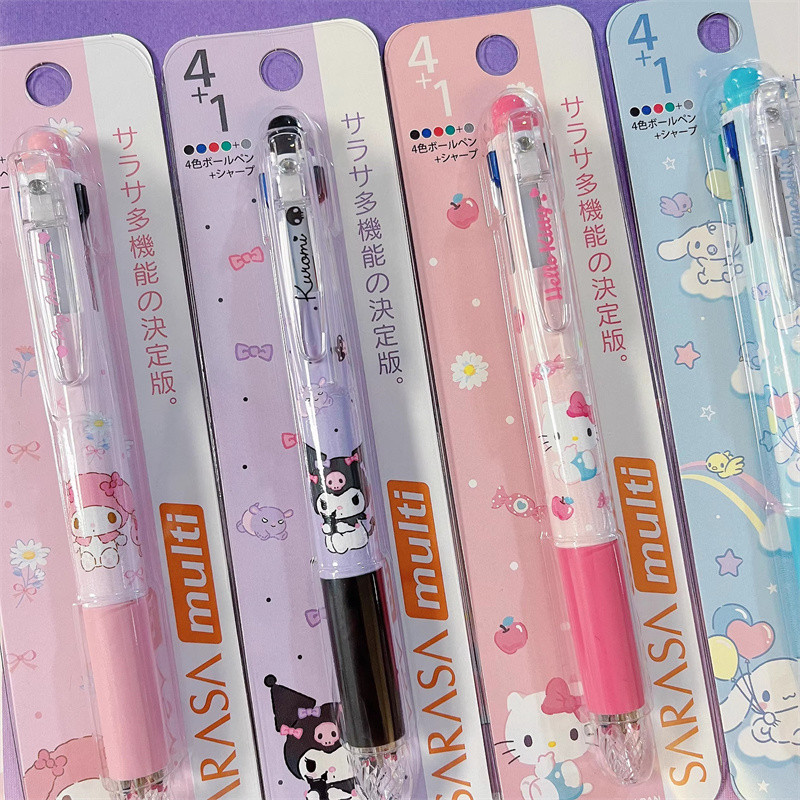 Zebra zebra Sanrio Limited KT Module Pen ปากกาเจลสี่สีมัลติฟังก์ชั่น + ดินสอปากกาหลากสีในหนึ่งเดียว