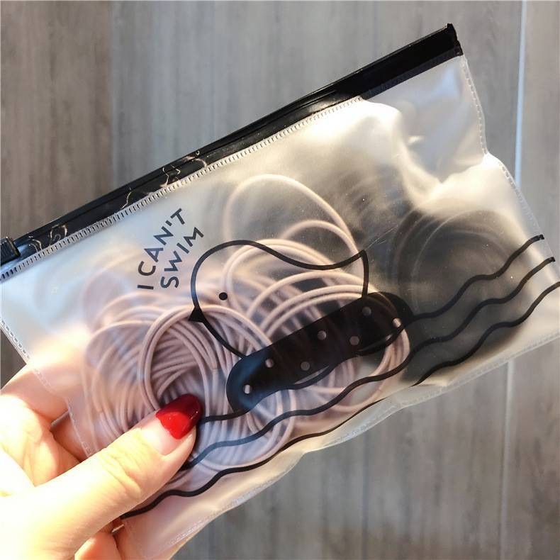 ยางรัดผม ยางรัดผมสีพื้น ยางรัดผมเด็กผู้หญิง สีพาสเทล สไตล์เกาหลี แพ็ค100เส้น พร้อมซองใส่🔮