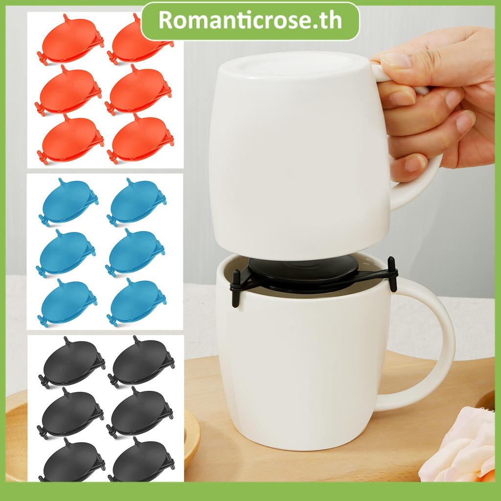 6 ชิ้นแก้ว Stacker ขยายแก้ว Stacker Organizer ปรับ Drinkware Stacker ใช้งานง่ายถ้วย Stacker สําหรับต