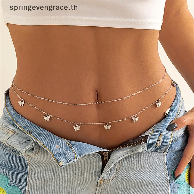 Springevengrace เซ็กซี่คู่ผู้หญิงจี้เอวโซ่ฤดูร้อนชายหาดบิกินี่ Body Chain ใหม่