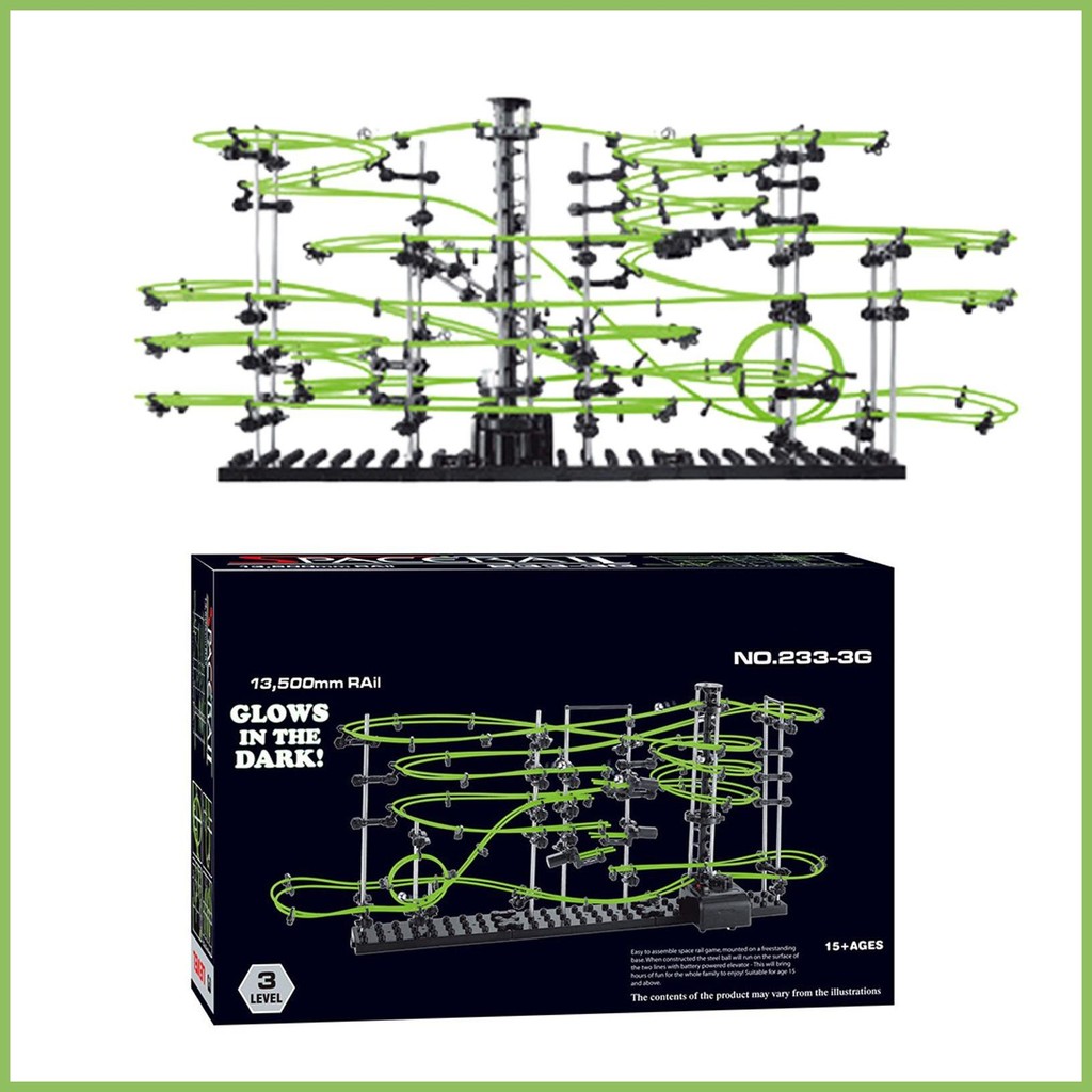 Marble Coaster Run พร้อมมอเตอร์ชุด Marble Runs แบตเตอรี่-Powered Design การศึกษา Marble Roller Coast