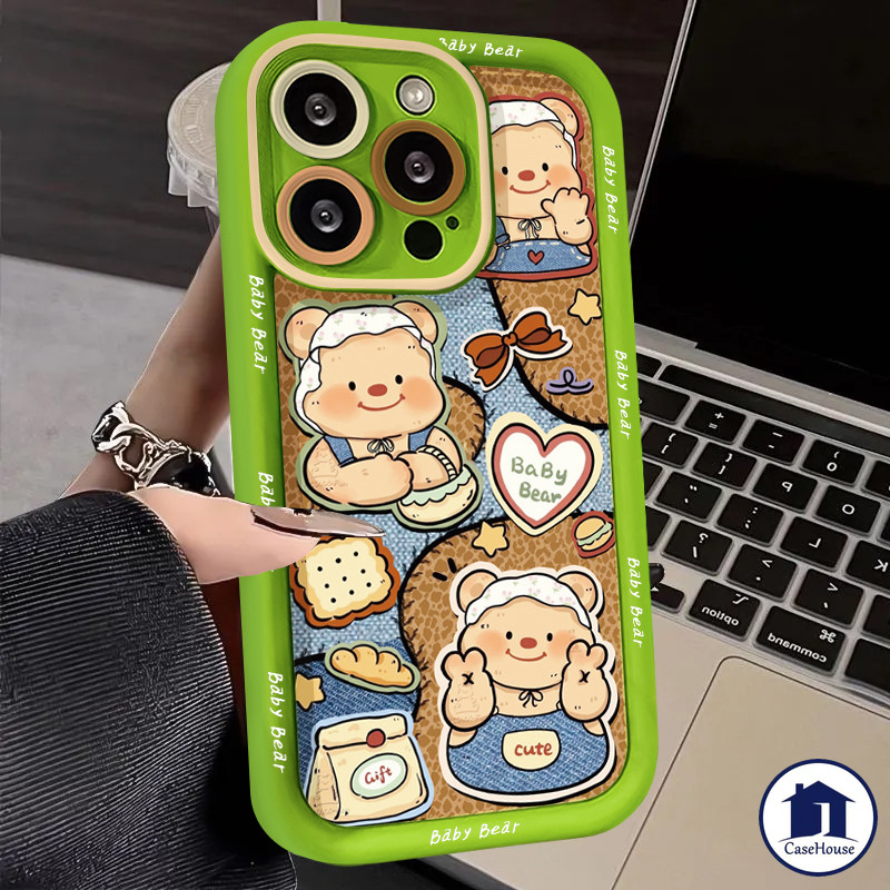 เคสนิ่มลายหมีเนยน่ารัก เข้ากันได้กับ Redmi 13C 10 9C 10C 12C 10A 12 9A 9 9T 9C NFC Note 9 11 13 12 8 10 Pro POCO M3 C55 ราคา ถูกที่สุด ดีลบีเคเค แกลเลอรีภาพที่ 7