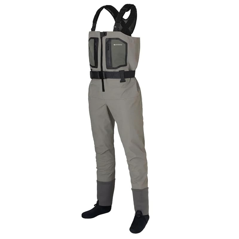 《JAPAN》★SHIMANO Dryshield+4 Stretch Waders Stocking FF-002V Grey Beige S (XS)