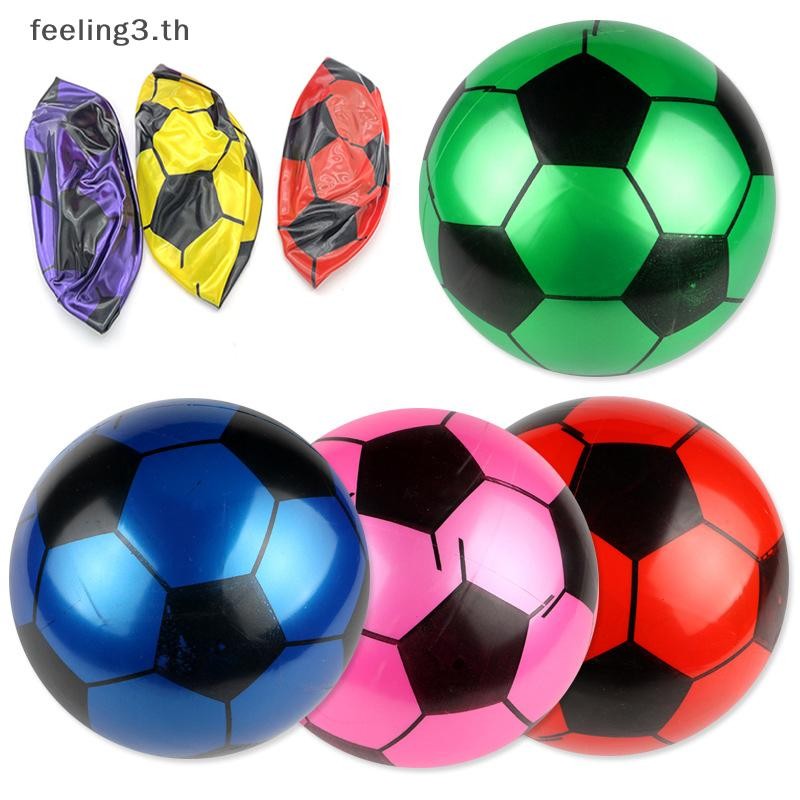 { Feeling3.th } ลูกฟุตบอลเด็ก PVC Inflatable Hand Pat Football Sports Match Elastic Balls .