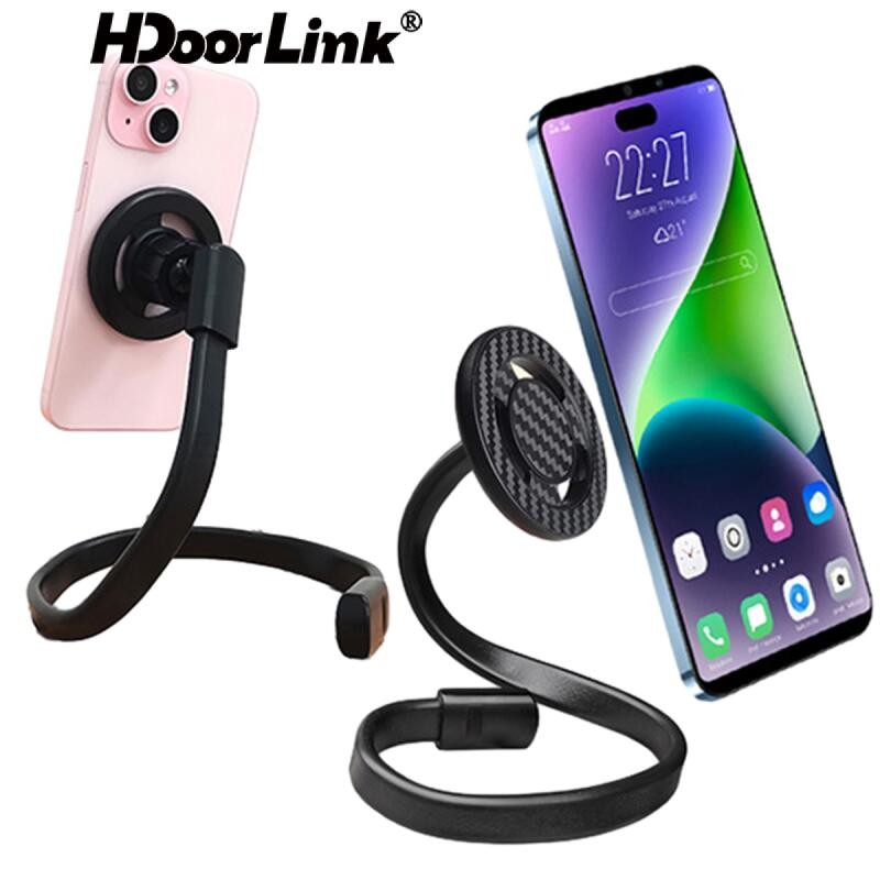 Hdoorlink รถเข็นเด็กโทรศัพท์แม่เหล็กดูดยืดหยุ่น Gooseneck ที่วางโทรศัพท์โทรศัพท์มือถือสําหรับรถเข็นเ