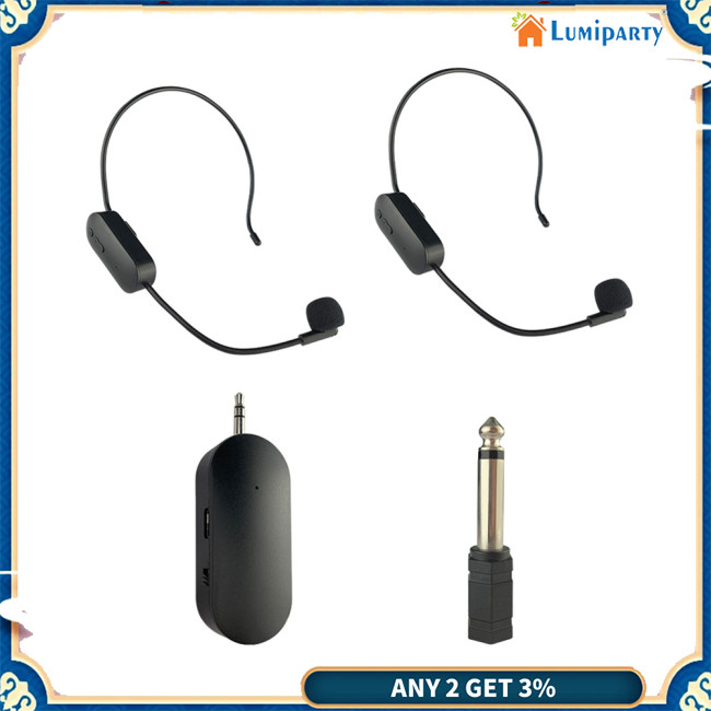 Lumiparty ไมโครโฟนไร้สาย 2.4g สําหรับอุปกรณ์ขยายเสียงเวทีการสอนการแสดงบนเวทีที่รองรับบลูทูธ