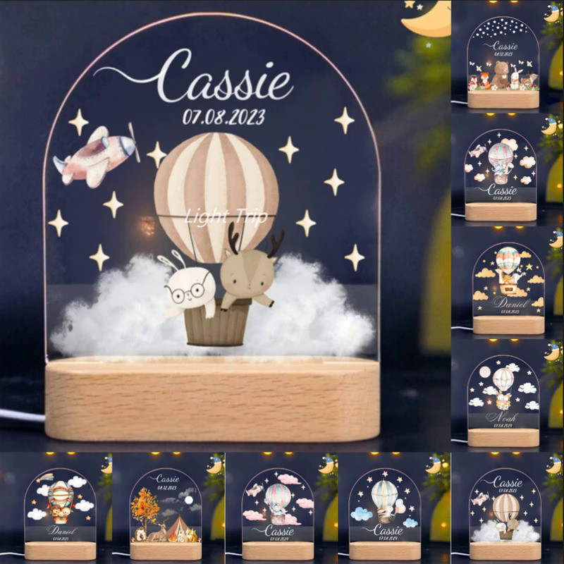 Drop Shipping Personalized Nightlight USB LED Customized Name 3D Lamp Decoration Bedroom Toys Birthd