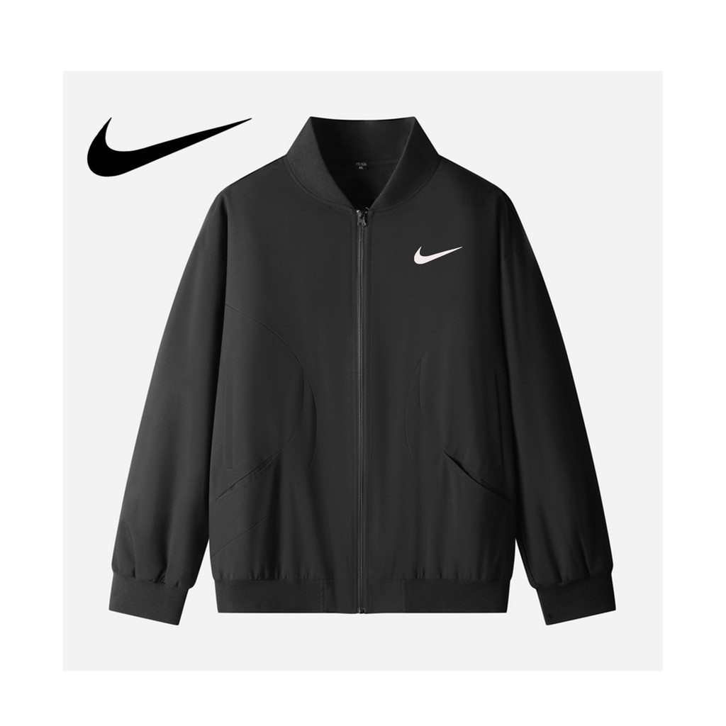 [M-5XL] เสื้อแจ็คเก็ต Nike ฤดูใบไม้ผลิและฤดูใบไม้ร่วง เสื้อแจ็คเก็ตฤดูใบไม้ร่วงแบบลำลองสไตล์เกาหลี ทรงสลิมฟิต เหมาะกับผู้ชาย