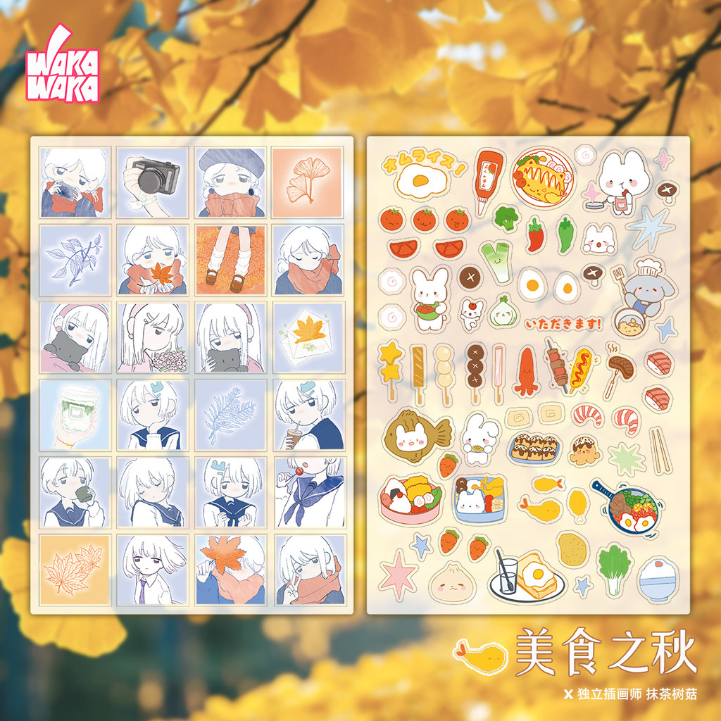 Wakawaka Original สินค้าใหม่ Handbook Cuckoo Card Sticker คู่มือน่ารักวัสดุ diy