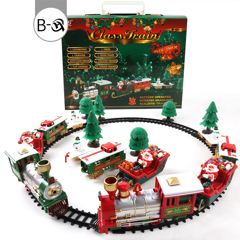 BHQ รถไฟของเล่นเด็ก ของเล่นคริสต์มาส ของขวัญคริสต์มาสสําหรับเด็ก