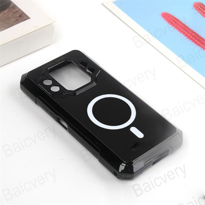 เคสโทรศัพท์สําหรับ Cubot KingKong X ซิลิโคนฝาหลังแบบนุ่มพร้อมสติกเกอร์ชาร์จไร้สายแบบแม่เหล็ก