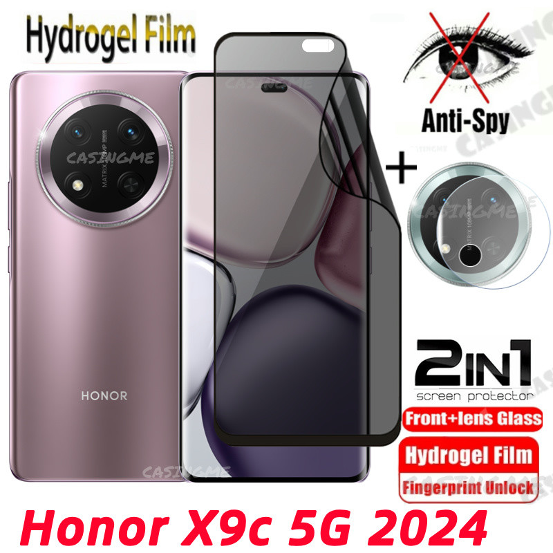 Honor X9c 5G 2024 Full Cover Soft Privacy Hydrogel Film สําหรับ Honor X9c HonorX9c X9b X9a abc 9c 5G 4G 2024 Anti Peek ความเป็นส่วนตัวฟิล์มกล้องป้องกันหน้าจอฟิล์ม