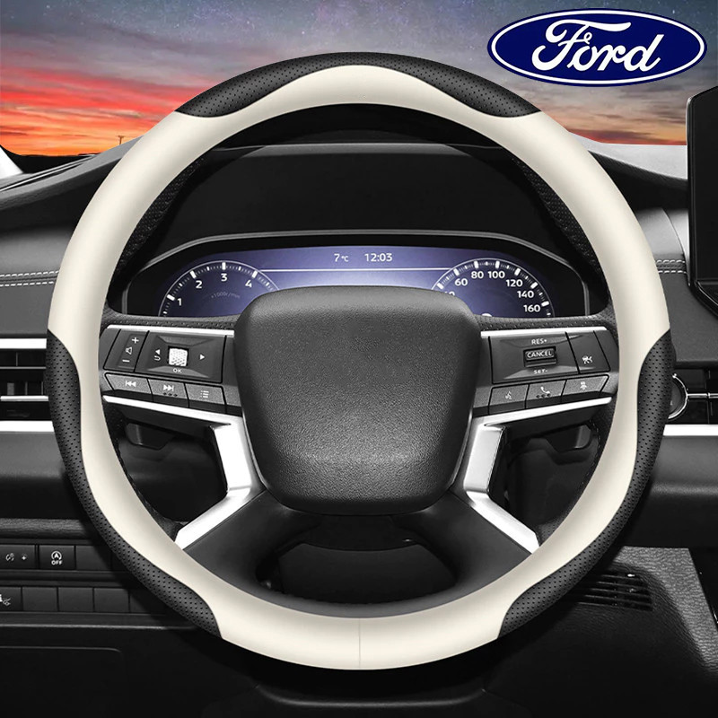 FORD Everest Ranger Fiesta ปลอกพวงมาลัยบางพิเศษป้องกันลื่น สำหรับพวงมาลัยแบบ O