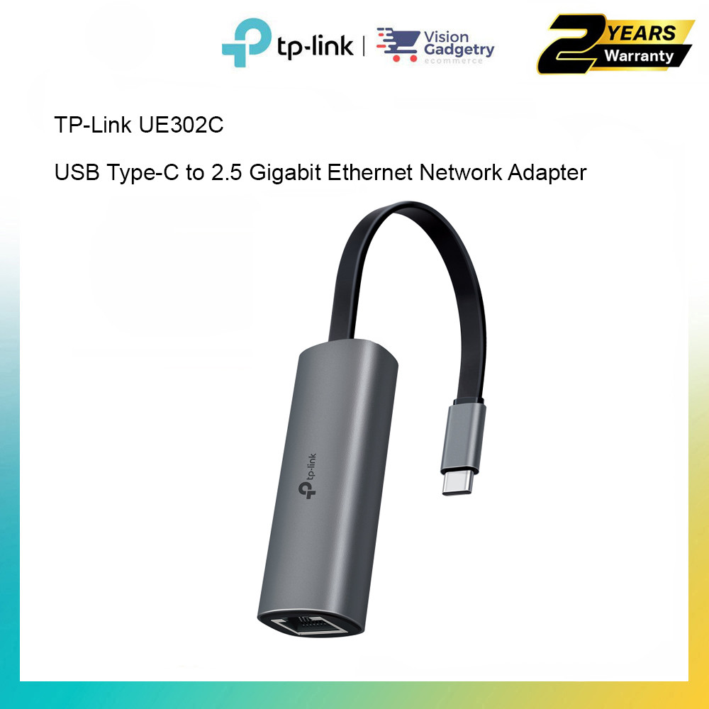 TP-Link UE302C USB Type-C to 2.5 Gigabit Ethernet Network Adapter