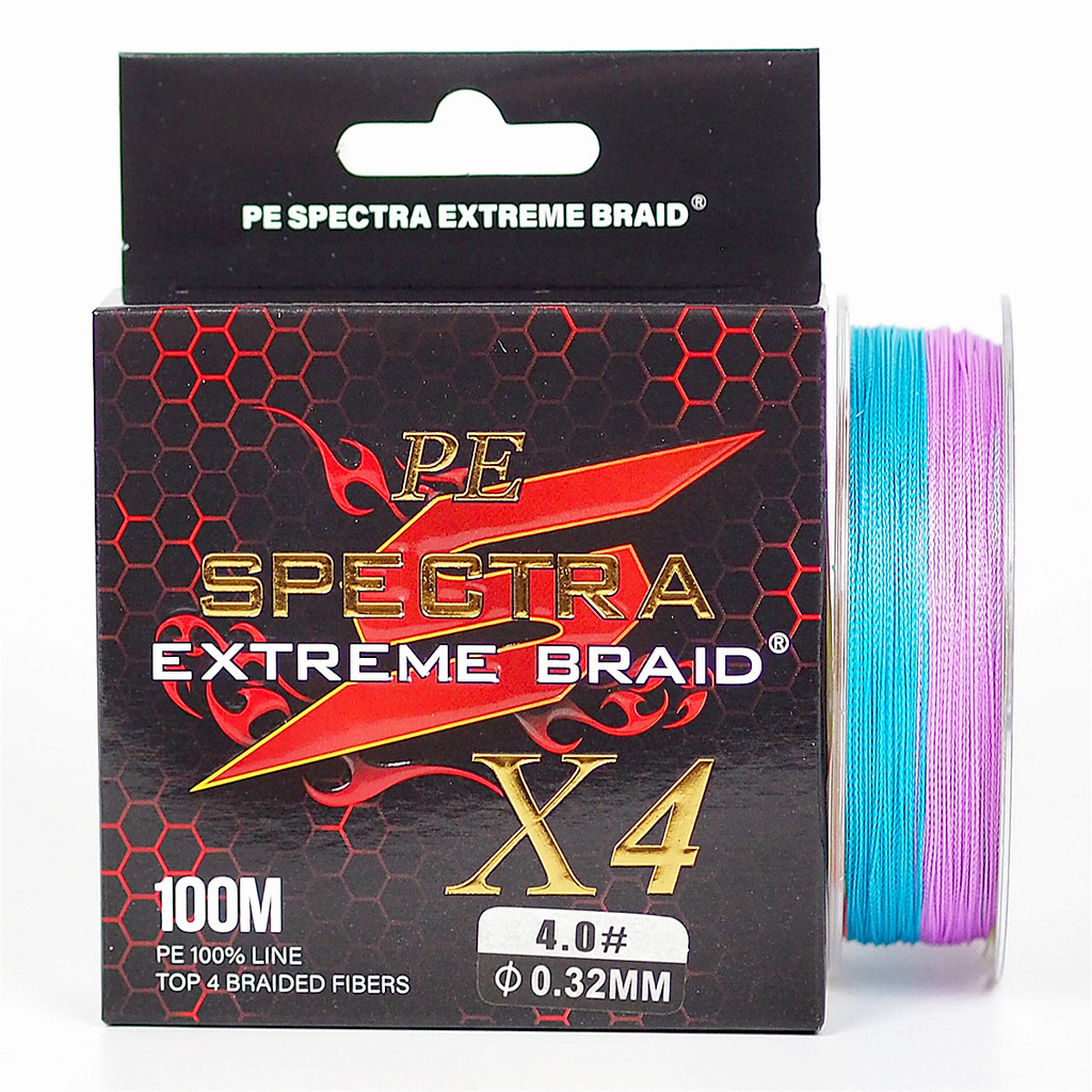 สายพีอี PE SPECTRA X4 สีสลับมัลติคัลเลอร์ By.tomana