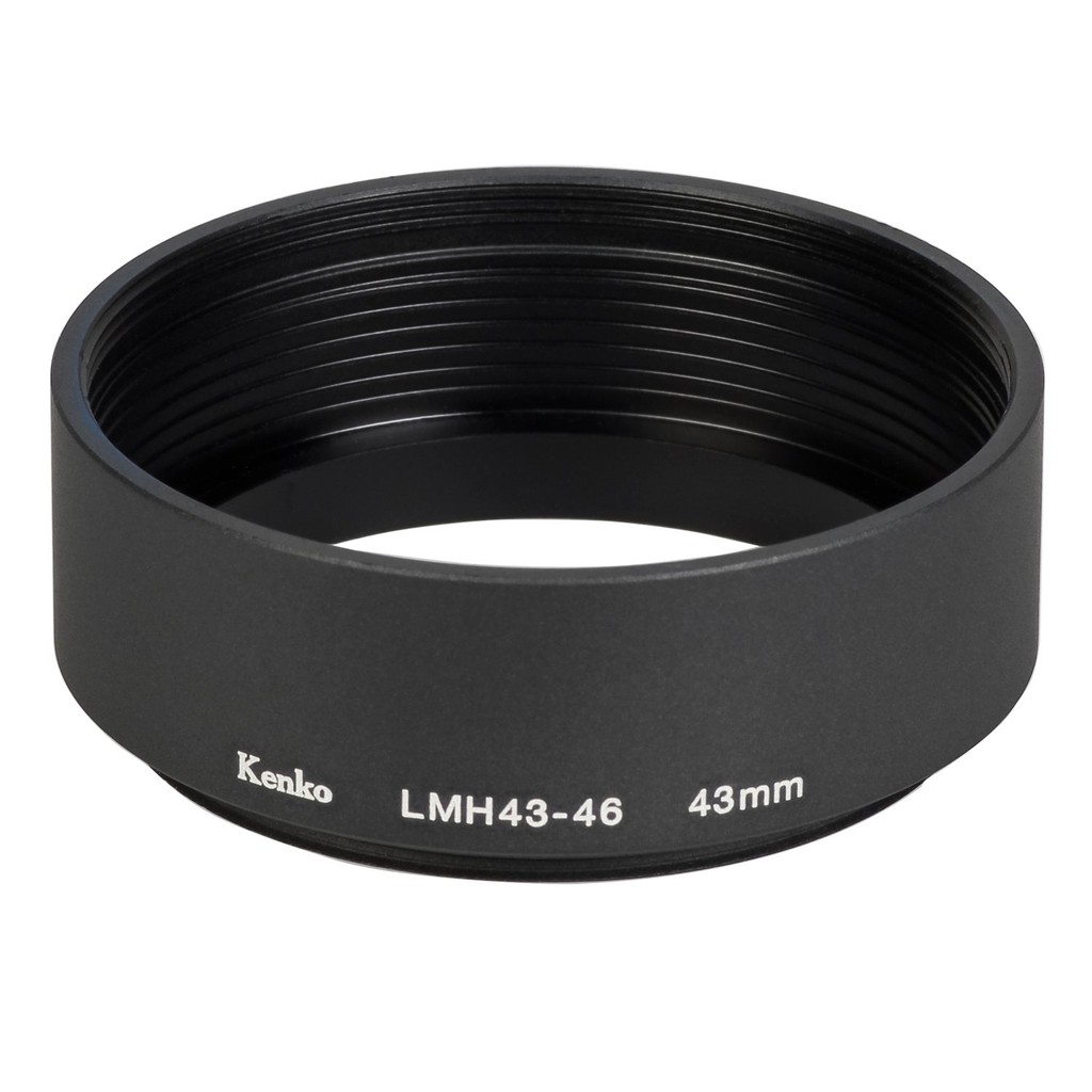 Kenko Lens Hood LMH43-46 BK - 43mm Metal Lens Hood, Aluminum, Connectable, 792001 p7x
