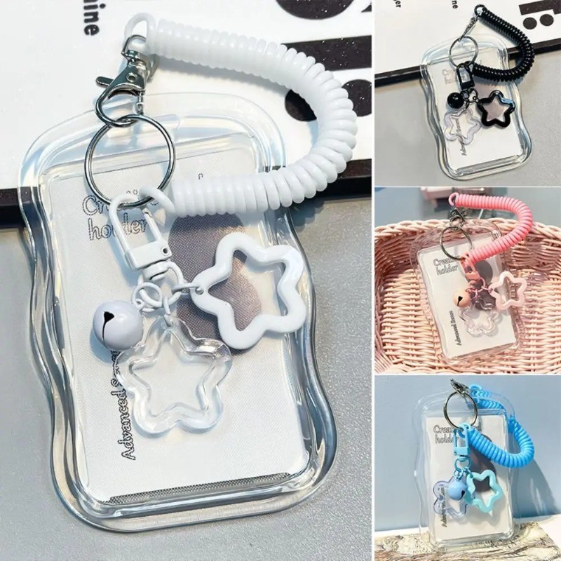Kpop Photocard Holder Photo Display Holder with Star Keychain Idol Picture Protector Sleeves บัตรเคร