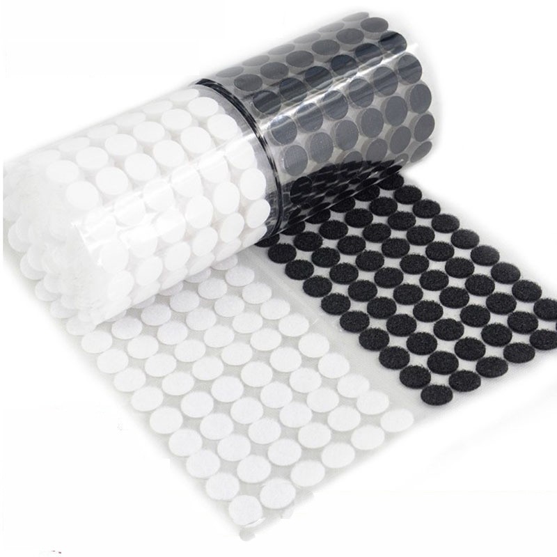 120 คู่ (240 ชิ้น) Self กาว Velcro Dots Felt สติกเกอร์/Sticky Back ยึดเทปจุดกันน้ํา/กาวที่แข็งแกร่งรอบเหรียญสติกเกอร์ตะขอ Loops Disk