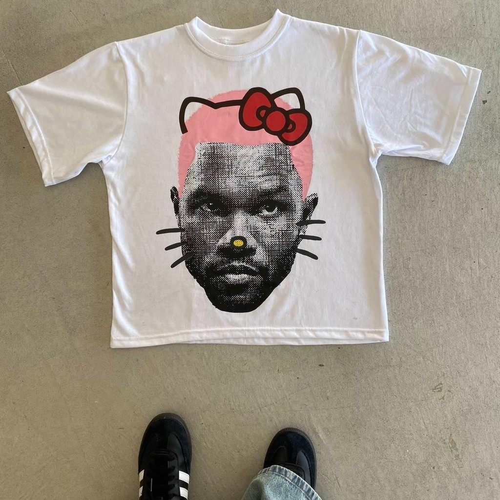 เสื้อยืด KATUN 100% 220g ผ้าฝ้าย A-chock เสื้อผ้า | เสื้อยืดกราฟิกดีไซน์น่ารัก FRANK | ไหล่แขนพอดีปก