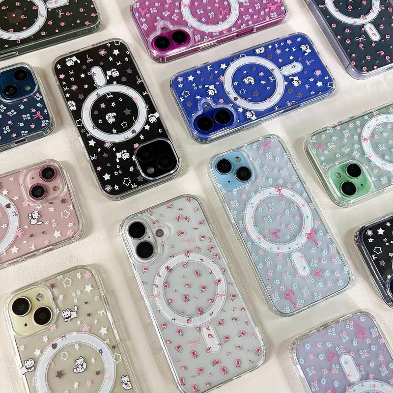 เคสใสชาร์จได้ เคสใสลายการ์ตูนสำหรับไอโฟน11 11pro i12 12pro i13 13pro i14 14pro14plus i15 15plus 15pr