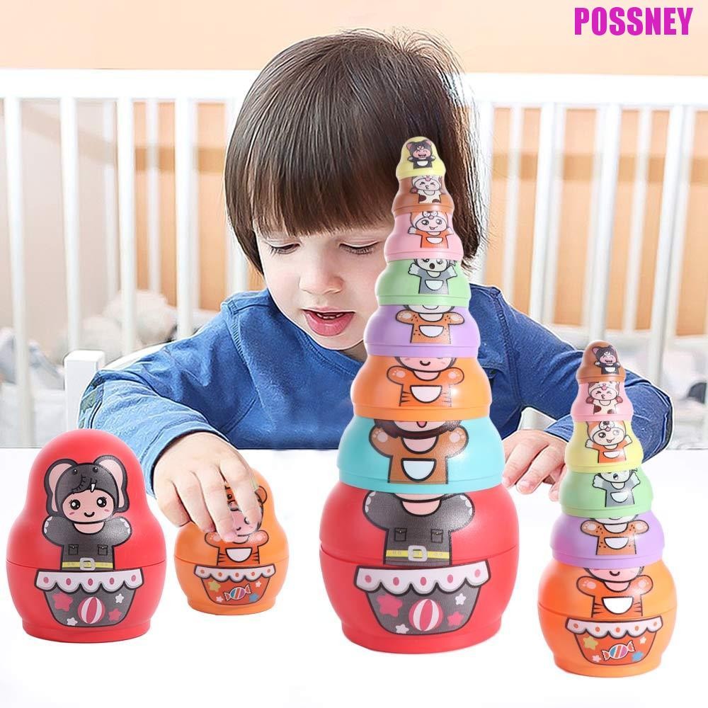 POSSNEY รัสเซีย Nesting ตุ๊กตา, 6 ชั้น 8 ชั้น Matryoshka ของเล่น, เครื่องประดับมือสีของเล่น Craft Collection Handmade ซ้อนตุ๊กตาเด็กวัยหัดเดินเด็ก