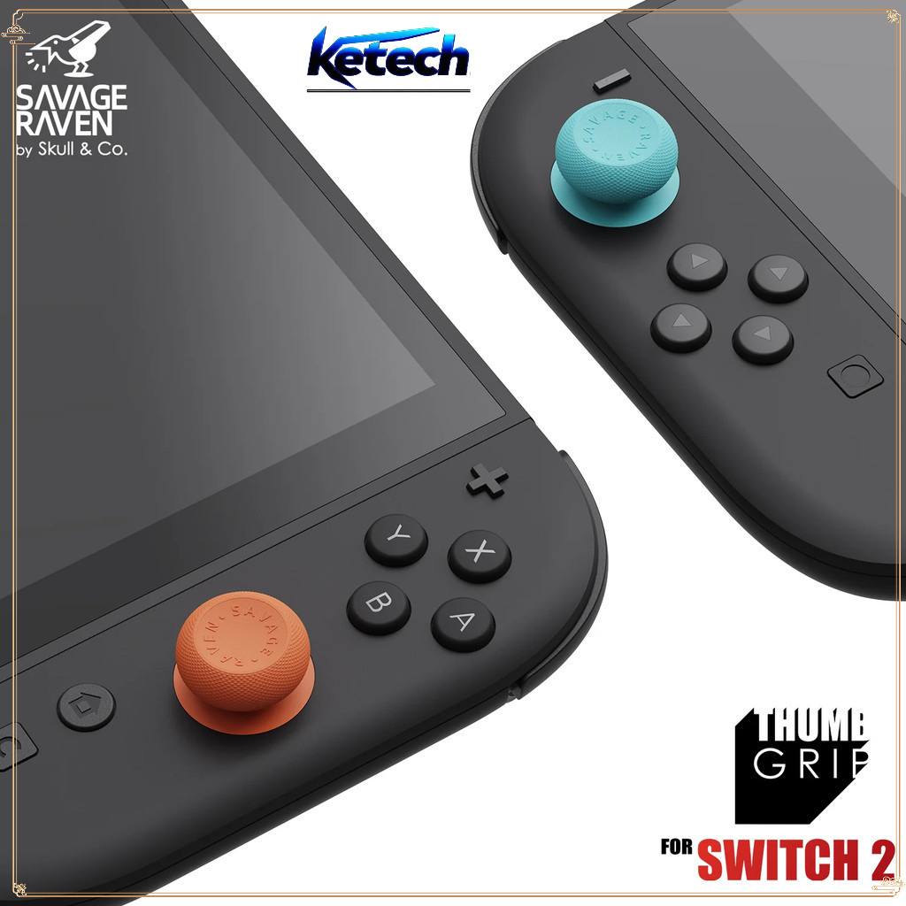Savage Raven by Skull & Co. JoyCon Thumb Grip Set จอยสติ๊กหมวก Thumbstick สําหรับ Nintendo Switch 2 