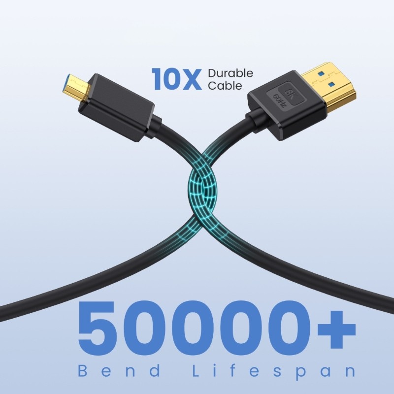 WU Bend Resistance Microed 1080p Camera Cable 8K60hz Dynamic 48Gbps ยืดหยุ่น