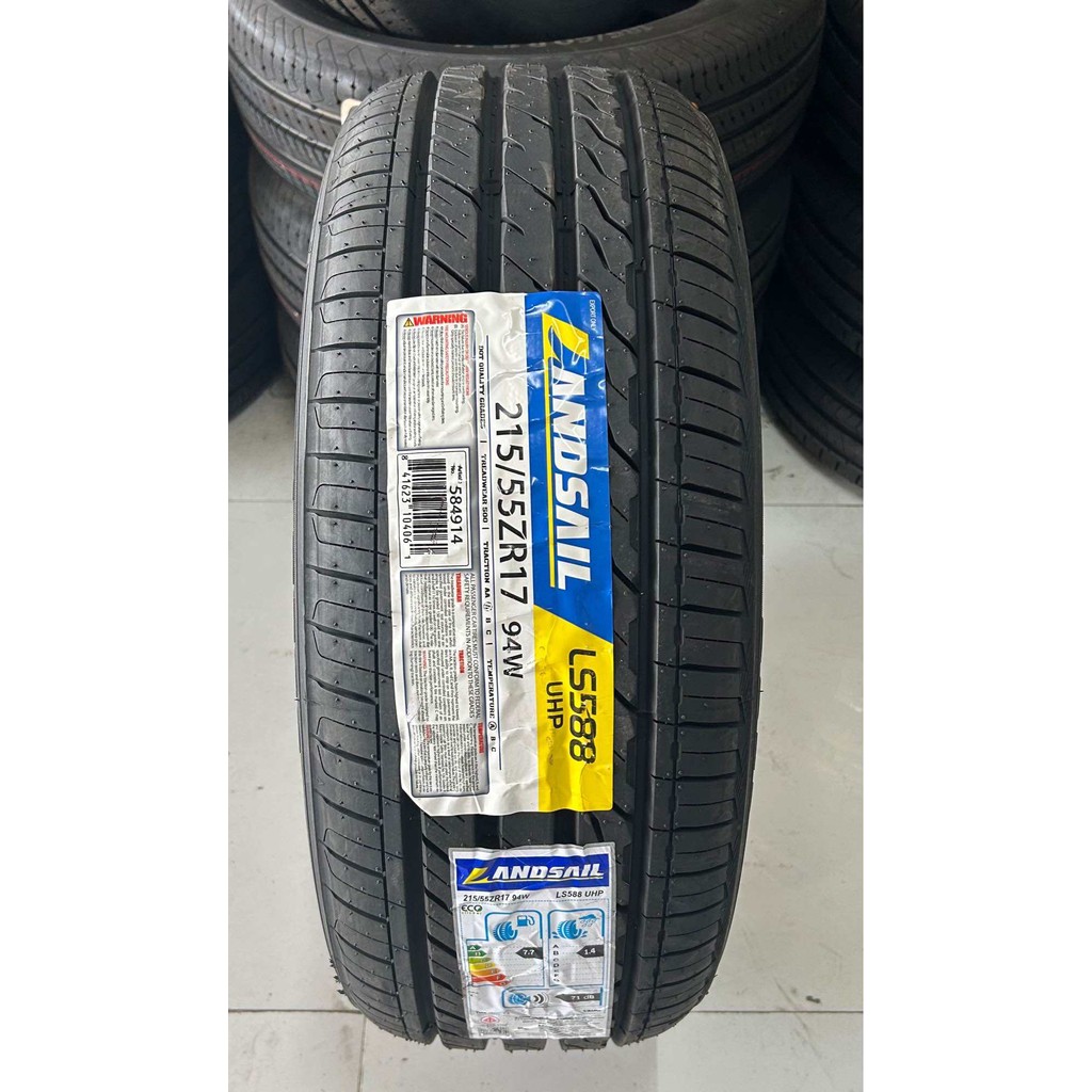 215/55R17 LANDSAIL LS588 ยางใหม่กริ๊ปปี24🇹🇭ราคา1เส้น✅แถมจุ๊บลมยางแท้🔥มีรับประกันจากโรงงานนาน2ปีหรือ5