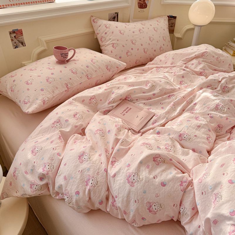 Cloudy Washed Cotton Jacquard Single-Piece Quilt Cover xx Double-Layer Yarn Bed Kit Non-Cotton Pure 