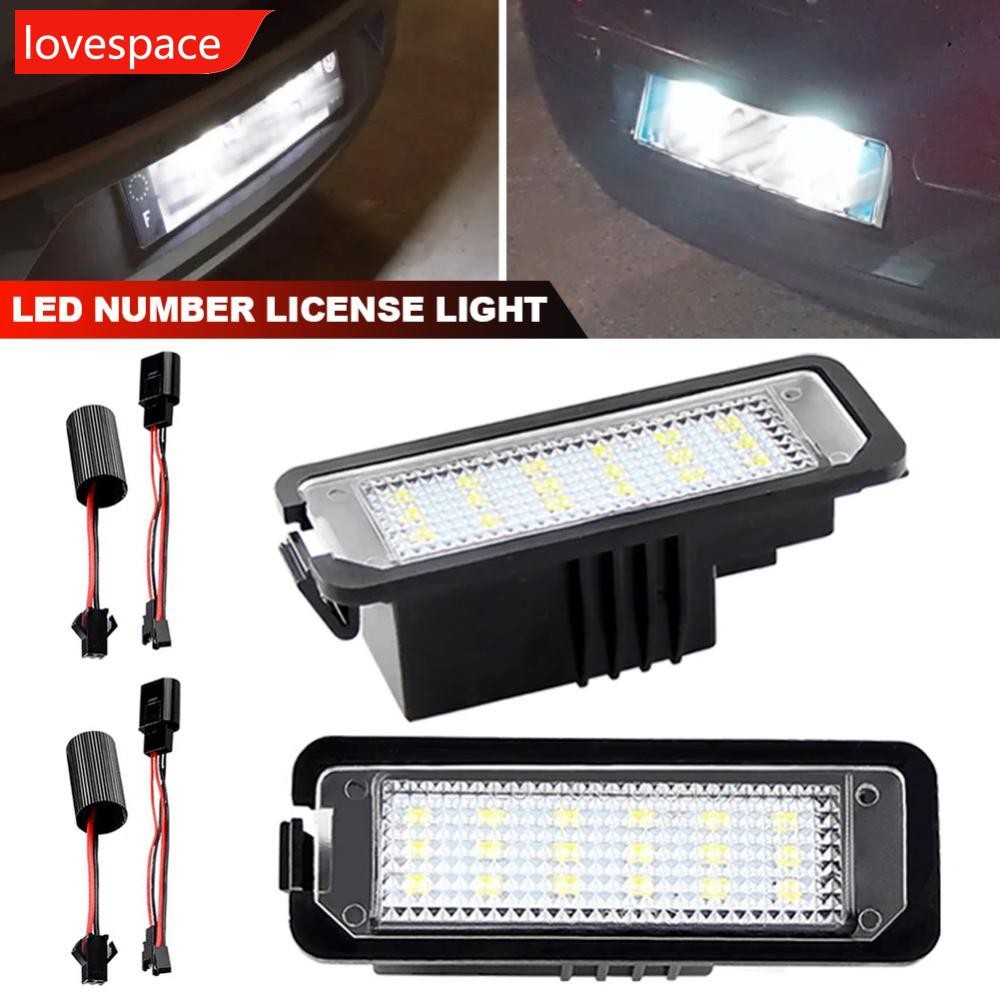 LOVESPACE รถด้านหลังใบอนุญาตจํานวนแผ่น SMD LED โคมไฟ CANbus สําหรับ VW Passat B6 CC Eos Golf 4 5 6 7