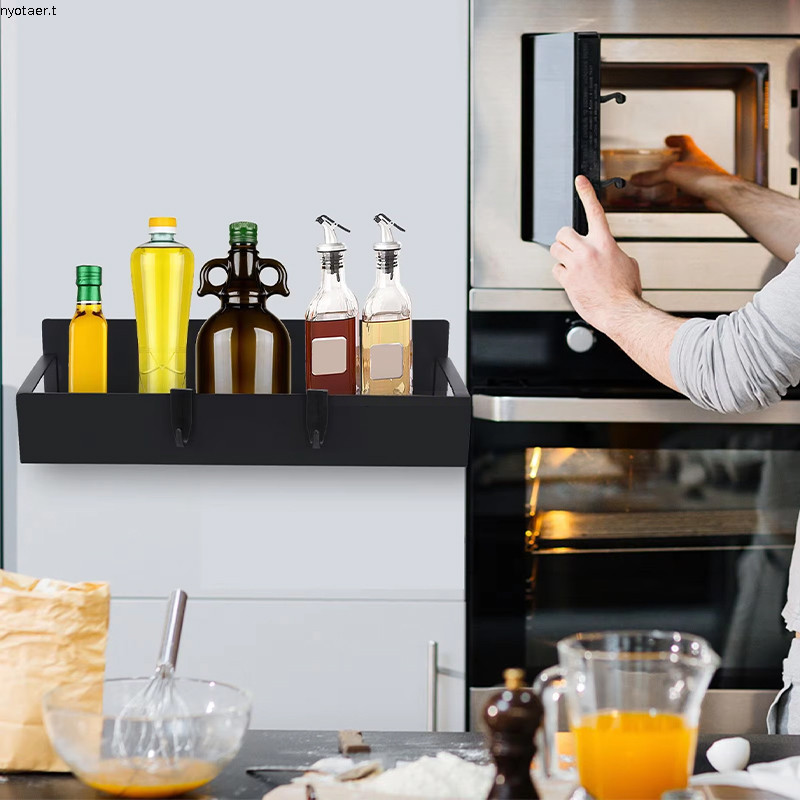 🌷COD🌷ชั้นแม่เหล็กติดข้างตู้เย็น พร้อมตะขอ2ตัว ชั้นวางแม่เหล็ก ไม่ต้องเจาะผนัง แรงดูดสูง รับน้ำหนักดี ในครัว - รูปที่ 3