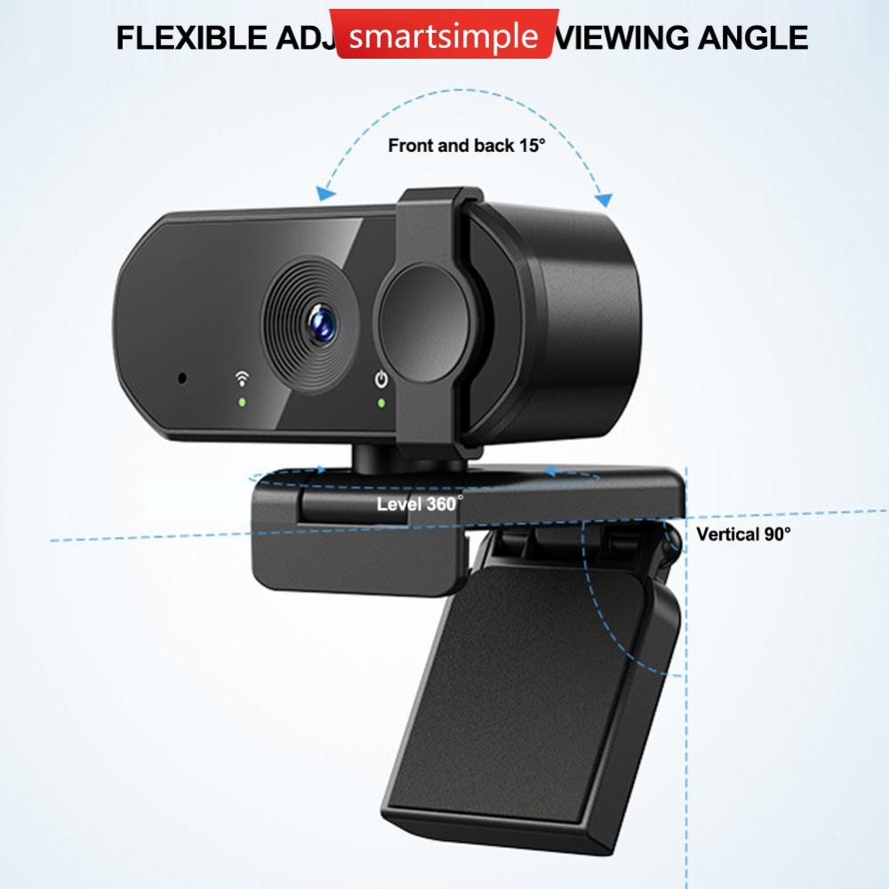 SMARTSIMPLE 1080P 2K 4Kเว็บแคมมินิกล้องFull HDเว็บแคมพร้อมไมโครโฟน 30fps USB Web Camสําหรับออโต้โฟกั