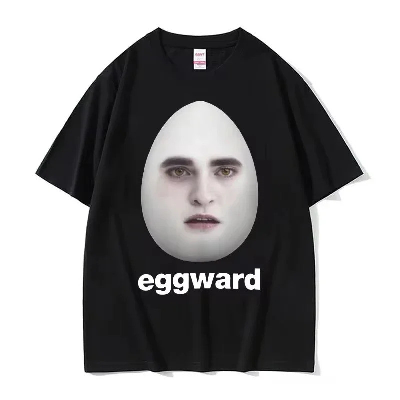 KEMEJA Twilight Eggward Edward Cullen ล้อเลียนอารมณ์ขันตลกผู้ชายและผู้หญิงเสื้อยืดแขนสั้นลําลอง