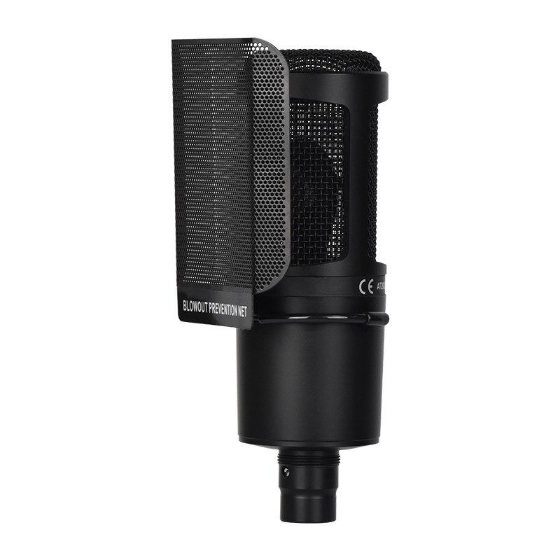 At2020 ชุดไมโครโฟนคอนเดนเซอร์, กระบะเสียงความละเอียดสูง Xlr รุ่นมืออาชีพ, เข้ากันได้กับ 48V, เหมาะสํ