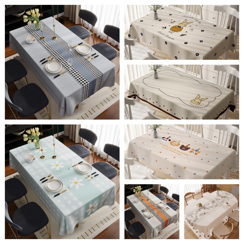 COD ผ้าปูโต๊ะพรีเมี่ยม PVC ผ้าปูโต๊ะ กันน้ำ ทนน้ำมัน ทำความสะอาดง่าย ผ้าปูโต๊ะรับประทานอาหาร ผ้าปูโต๊ะ