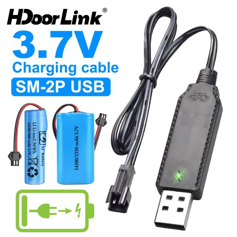 HdoorLink สายชาร์จ USB สําหรับ 3.7V แบตเตอรี่ลิเธียม Charger SM-2P ส่งต่อ RC รถเครื่องบินอะไหล่ RC Quadcopter ของเล่น LED แสดงสถานะ Charger