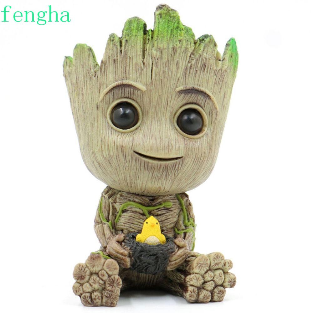 FENGHA Groot Action Figure ของเล่นเด็ก Mini Groot Marvel รูปของเล่นสําหรับของขวัญตกแต่งรถอะนิเมะ Act