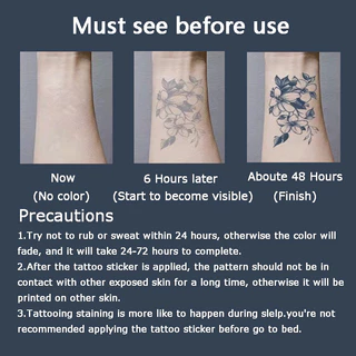 【COCO Magic tattoo】สติ๊กเกอร์รอยสัก ขนาด 24x9.8 ซม. ติดทนนาน 15 วัน ป้องกันน้ำได้ดี สำหรับรอยสักชั่วคราวและกึ่งถาวร