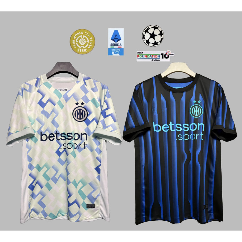 Jersey สโมสรฟุตบอล Inter Milan ฤดูกาล 2025–2026 ทั้งแบบเหย้าและเยือน มาพร้อมไซส์ S-2XL