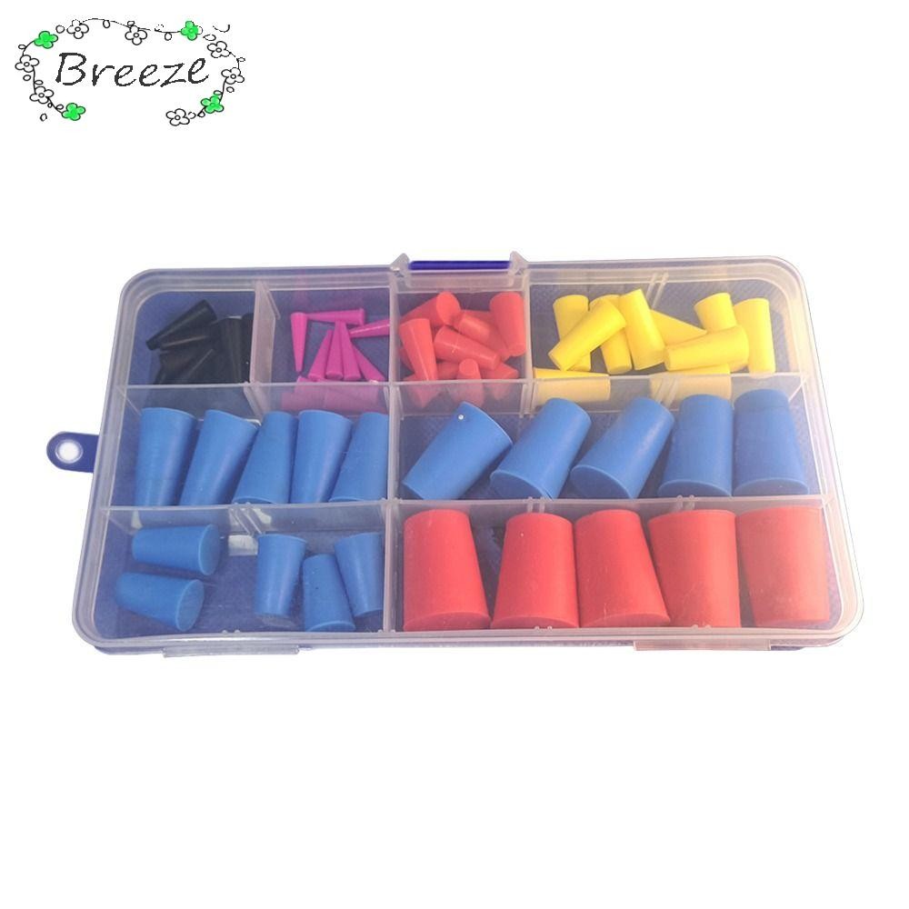 BREEZE 60 ชิ้น Masking System Kit, Tapered Multicolor Protective Plug Assortment Kit, High Temp Silicone Stopper Powder Coating, Painting, Anodizing, Plating & Media Blasting
