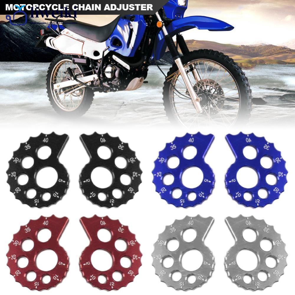 LIWEKI 2 ชิ้นชิ้นส่วนรถจักรยานยนต์รถจักรยานยนต์โซ่ปรับตัวควบคุม CNC สําหรับ CRF230F 230L CRM250 XLR2