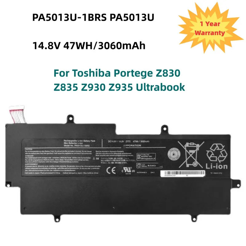 PA5013U-1BRS PA5013U Laptop Battery for Toshiba Portege Z830 Z835 Z930 Z935 Ultrabook PA5013 14.8V 4