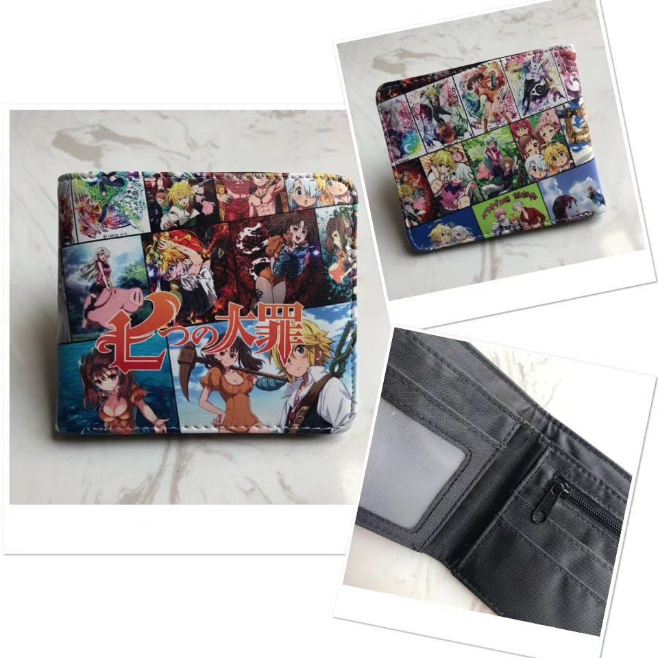 KTF1 กระเป๋าสตางค์กระเป๋าสตางค์การ์ตูนของขวัญวันหยุด Seven Deadly Sins Seven Deadly Sins กระเป๋าสตาง