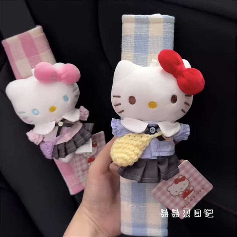 Shop New Tyland Little Girl Kitty Plush Doll Shoulder Pad Car Safety Belt Shoulder Pad Cover New Car
