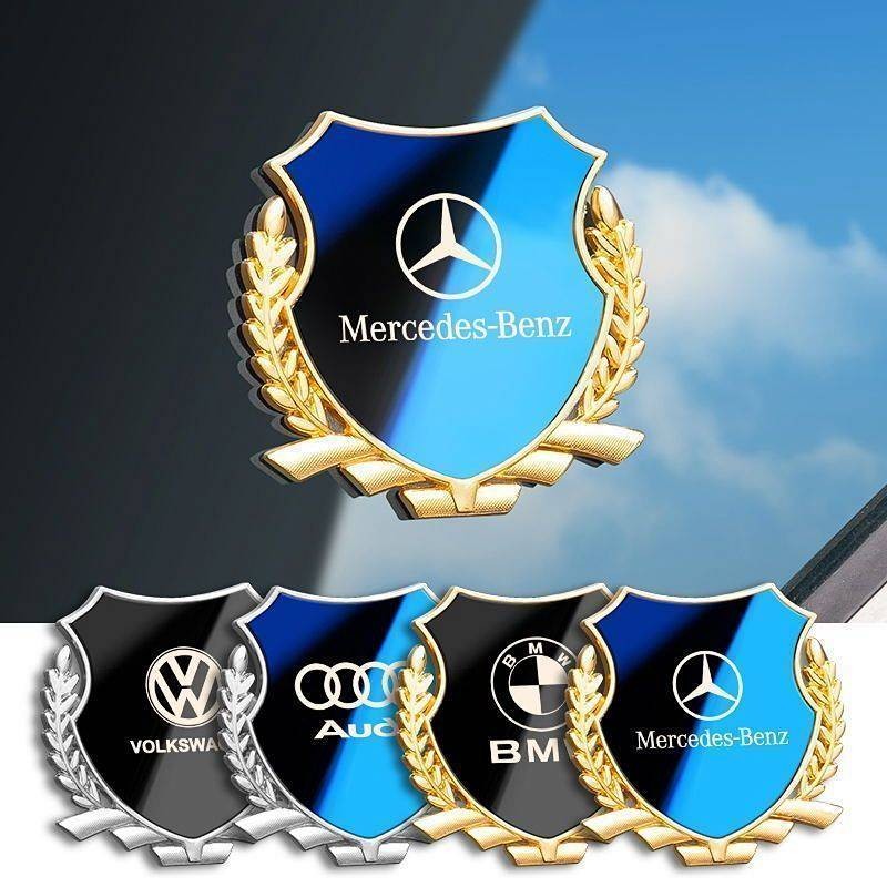 【Ready Stock】 Car Metal Decorative Car Stickers Wheat 3D Personalized Three-Dimensional Car Body Sid