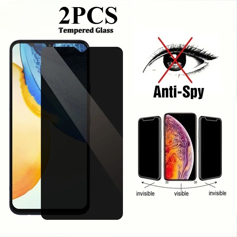 2PCS Black Edgeกระจกนิรภัยฟิล์มสําหรับVivo T1x 5G 4GอินเดียHD Clear Anti-Glareป้องกันหน้าจอสําหรับVi