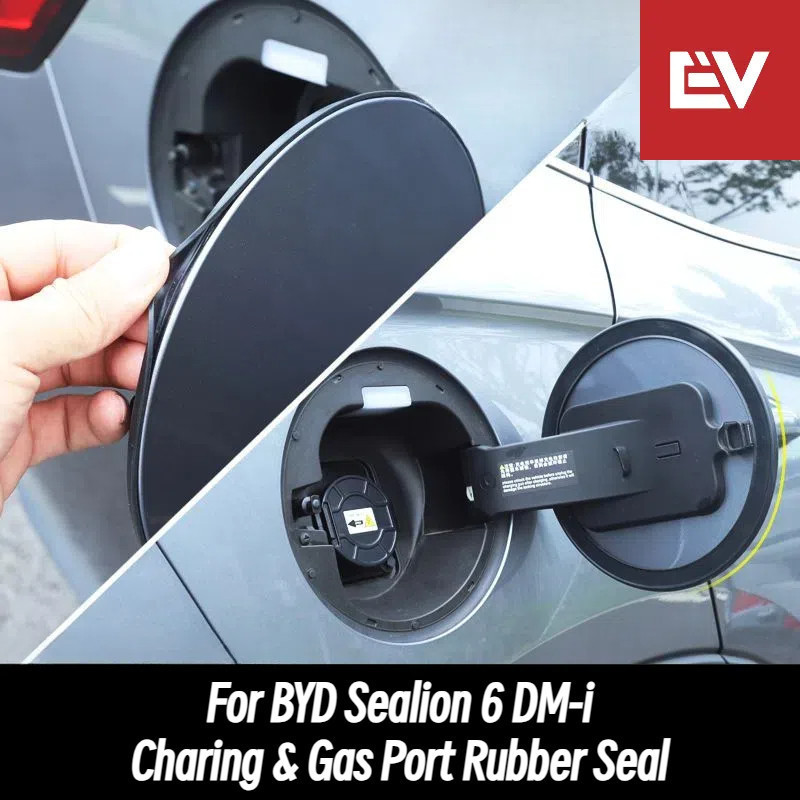 For BYD Sealion 6 DM-i แหวนยางสำหรับช่องชาร์จรถยนต์และช่องเติมน้ำมัน，ป้องกันไม่ให้น้ำและของเสียเข้าไป