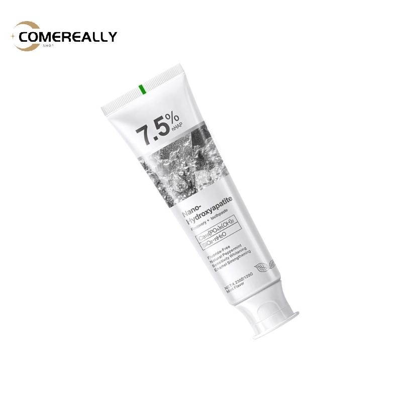 COME ยาสีฟันซ่อมแซมเคลือบฟัน Hydroxyapatite 7 5% สูตรปราศจากฟลูออไรด์สําหรับฟันที่บอบบางและเครื่องดื่มกาแฟ